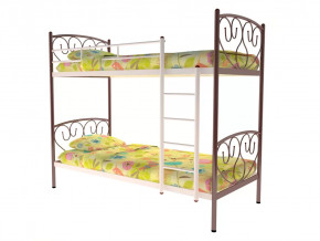 Кровать металлическая двухъярусная Злата коричневая в Тюмени - mebel-tymen.ru | фото