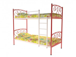 Кровать металлическая двухъярусная Злата красная в Тюмени - mebel-tymen.ru | фото