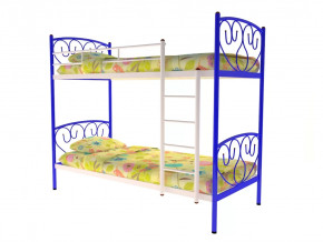 Кровать металлическая двухъярусная Злата синяя в Тюмени - mebel-tymen.ru | фото