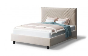 Кровать МИРА 2000*1200мм (на опорах), велюр Бренди лайт 03 (бежевый), (б/основания, б/матраса) в Тюмени - mebel-tymen.ru | фото