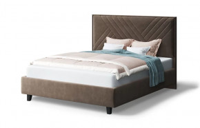 Кровать МИРА 2000*1200мм (на опорах), велюр Бренди лайт 29 (коричневый), (б/основания, б/матраса) в Тюмени - mebel-tymen.ru | фото