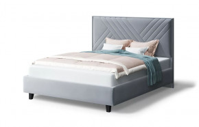 Кровать МИРА 2000*1400мм (на опорах), велюр NEO 25 (серый), (б/основания, б/матраса) в Тюмени - mebel-tymen.ru | фото
