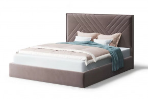 Кровать МИРА 2000*1800мм (без опор), велюр Бренди лайт 05 (кофе), (б/основания, б/матраса) в Тюмени - mebel-tymen.ru | фото