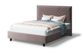 Кровать МИРА 2000*1800мм (на опорах), велюр Бренди лайт 05 (кофе), (б/основания, б/матраса) в Тюмени - mebel-tymen.ru | фото