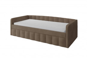 Кровать Молли 900х2000 с выкатной частью вариант 2 молочный шоколад в Тюмени - mebel-tymen.ru | фото