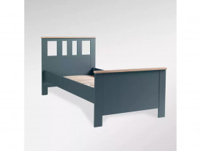Кровать одинарная Сага 90х200 темно-бирюзовая/ясень в Тюмени - mebel-tymen.ru | фото