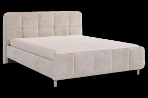 Кровать с основанием Грета 160х200 см песок алькантара (велюр) в Тюмени - mebel-tymen.ru | фото