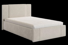 Кровать с основанием Хлоя 120х200 см крем (велюр) в Тюмени - mebel-tymen.ru | фото