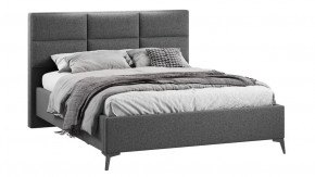 Кровать с ПМ «Делана»  (с подъемным механизмом)  Микровелюр Jercy Graphite в Тюмени - mebel-tymen.ru | фото
