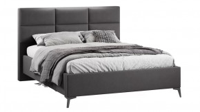 Кровать с ПМ «Делана»  (с подъемным механизмом)  Велюр Графит в Тюмени - mebel-tymen.ru | фото
