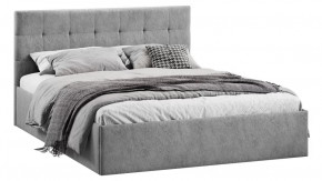 Кровать с ПМ «Джоли» Тип 1 (с подъемным механизмом)  с заглушиной Микровелюр Wellmart Silver в Тюмени - mebel-tymen.ru | фото