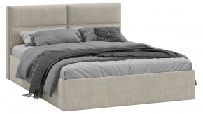 Кровать с ПМ «Глосс» Тип 1 (с подъемным механизмом) Микровелюр Jercy Cream в Тюмени - mebel-tymen.ru | фото