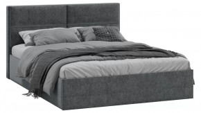 Кровать с ПМ «Глосс» Тип 1 (с подъемным механизмом) Микровелюр Jercy Graphite в Тюмени - mebel-tymen.ru | фото