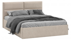 Кровать с ПМ «Глосс» Тип 1 (с подъемным механизмом) Микровелюр Wellmart Dark Beige в Тюмени - mebel-tymen.ru | фото