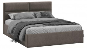 Кровать с ПМ «Глосс» Тип 1 (с подъемным механизмом) с заглушиной Микровелюр Wellmart Latte в Тюмени - mebel-tymen.ru | фото