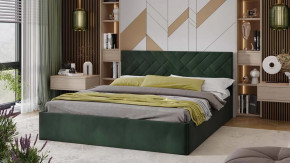 Кровать с ПМ «Кевия» Тип 1 (с подъемным механизмом) с заглушиной Велюр Confetti Deep forest в Тюмени - mebel-tymen.ru | фото