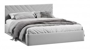 Кровать с ПМ «Кевия» Тип 1 (с подъемным механизмом) с заглушиной Велюр Confetti Silver в Тюмени - mebel-tymen.ru | фото