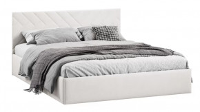 Кровать с ПМ «Кевия» Тип 1 (с подъемным механизмом) с заглушиной Велюр светлый в Тюмени - mebel-tymen.ru | фото