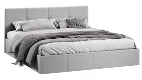 Кровать с ПМ «Лора»  (с подъемным механизмом) с заглушиной Велюр Confetti Silver в Тюмени - mebel-tymen.ru | фото