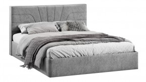 Кровать с ПМ «Пандора» Тип 1 (с подъемным механизмом) Микровелюр Wellmart Silver в Тюмени - mebel-tymen.ru | фото