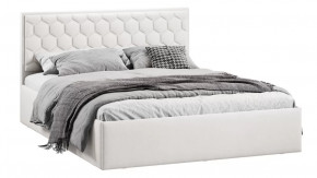 Кровать с ПМ «Порто» (с подъемным механизмом) без заглушины Велюр светлый в Тюмени - mebel-tymen.ru | фото