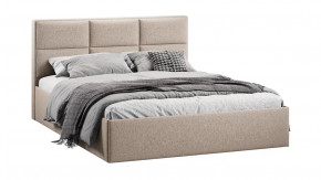 Кровать с ПМ «Стелла» Тип 1 с заглушиной Микровелюр Jercy Cream в Тюмени - mebel-tymen.ru | фото