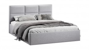 Кровать с ПМ «Стелла» Тип 1 с заглушиной Микровелюр Jercy Silver в Тюмени - mebel-tymen.ru | фото