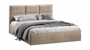 Кровать с ПМ «Стелла» Тип 1 с заглушиной Микровелюр Wellmart Dark Beige в Тюмени - mebel-tymen.ru | фото