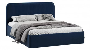 Кровать с ПМ «Тиффани» Тип 1 (с подъемным механизмом) Микровелюр Wellmart Blue в Тюмени - mebel-tymen.ru | фото