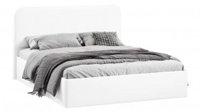 Кровать с ПМ «Тиффани» Тип 1 (с подъемным механизмом) с заглушиной Экокожа белая Polo в Тюмени - mebel-tymen.ru | фото