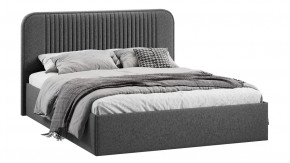 Кровать с ПМ «Тиффани» Тип 1 с заглушиной Микровелюр Jercy Graphite в Тюмени - mebel-tymen.ru | фото