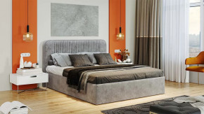 Кровать с ПМ «Тиффани» Тип 1 с заглушиной Микровелюр Wellmart Silver в Тюмени - mebel-tymen.ru | фото