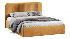 Кровать с ПМ «Тиффани» Тип 1 с заглушиной Микровелюр Wellmart Yellow в Тюмени - mebel-tymen.ru | фото
