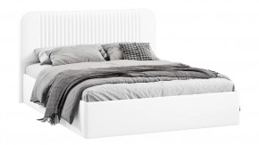 Кровать с ПМ «Тиффани» Тип 1 с заглушиной Экокожа белая Polo в Тюмени - mebel-tymen.ru | фото
