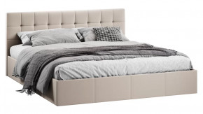 Кровать с ПМ «Эмма» (с подъемным механизмом) с заглушиной Велюр Confetti Cream в Тюмени - mebel-tymen.ru | фото