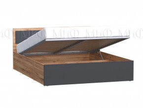 Кровать с подъемным механизмом 1,4м Мартина ЛДСП Графит, Дуб крафт в Тюмени - mebel-tymen.ru | фото
