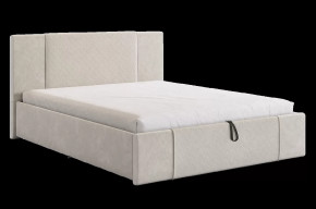 Кровать с подъемным механизмом Хлоя 160х200 см крем (велюр) в Тюмени - mebel-tymen.ru | фото