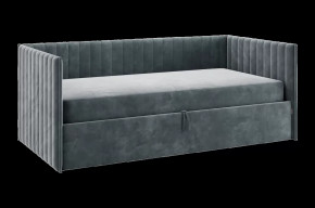 Кровать с подъемным механизмом Твикс (Софа) 90х200 см графит (велюр) в Тюмени - mebel-tymen.ru | фото