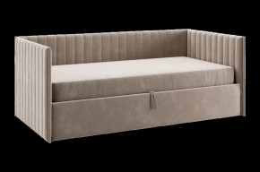 Кровать с подъемным механизмом Твикс (Софа) 90х200 см латте (велюр) в Тюмени - mebel-tymen.ru | фото