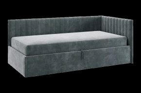 Кровать с подъемным механизмом Твикс (Тахта) 90х200 см графит (велюр) в Тюмени - mebel-tymen.ru | фото