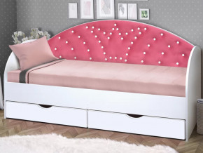 Кровать с продольной мягкой спинкой Корона 1 без бортика белая в Тюмени - mebel-tymen.ru | фото