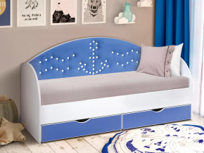 Кровать с продольной мягкой спинкой Якорь без бортика в Тюмени - mebel-tymen.ru | фото