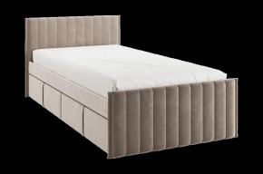 Кровать с ящиками Твикс 90х200 см латте (велюр) в Тюмени - mebel-tymen.ru | фото