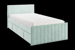 Кровать с ящиками Твикс 90х200 см мята (велюр) в Тюмени - mebel-tymen.ru | фото