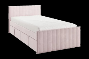 Кровать с ящиками Твикс 90х200 см нежно-розовый (велюр) в Тюмени - mebel-tymen.ru | фото