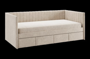 Кровать с ящиками Твикс (Софа) 90х200 см капучино (велюр) в Тюмени - mebel-tymen.ru | фото