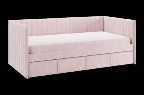 Кровать с ящиками Твикс (Софа) 90х200 см нежно-розовый (велюр) в Тюмени - mebel-tymen.ru | фото