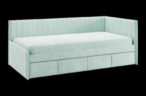 Кровать с ящиками Твикс (Тахта) 90х200 см мята (велюр) в Тюмени - mebel-tymen.ru | фото