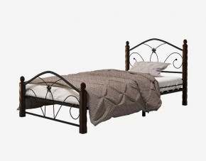 Кровать "Селена 1" ЧЕРНАЯ ( 900*2000) (ножки-шоколад) с коваными элементами в Тюмени - mebel-tymen.ru | фото