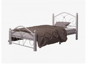 Кровать "Селена 1" КРЕМОВО-БЕЛАЯ ( 900*2000) (ножки-белый) с коваными элементами в Тюмени - mebel-tymen.ru | фото